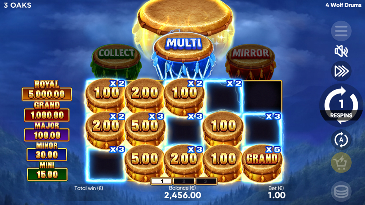 4 Wolf Drums - 3 Oaks Gaming