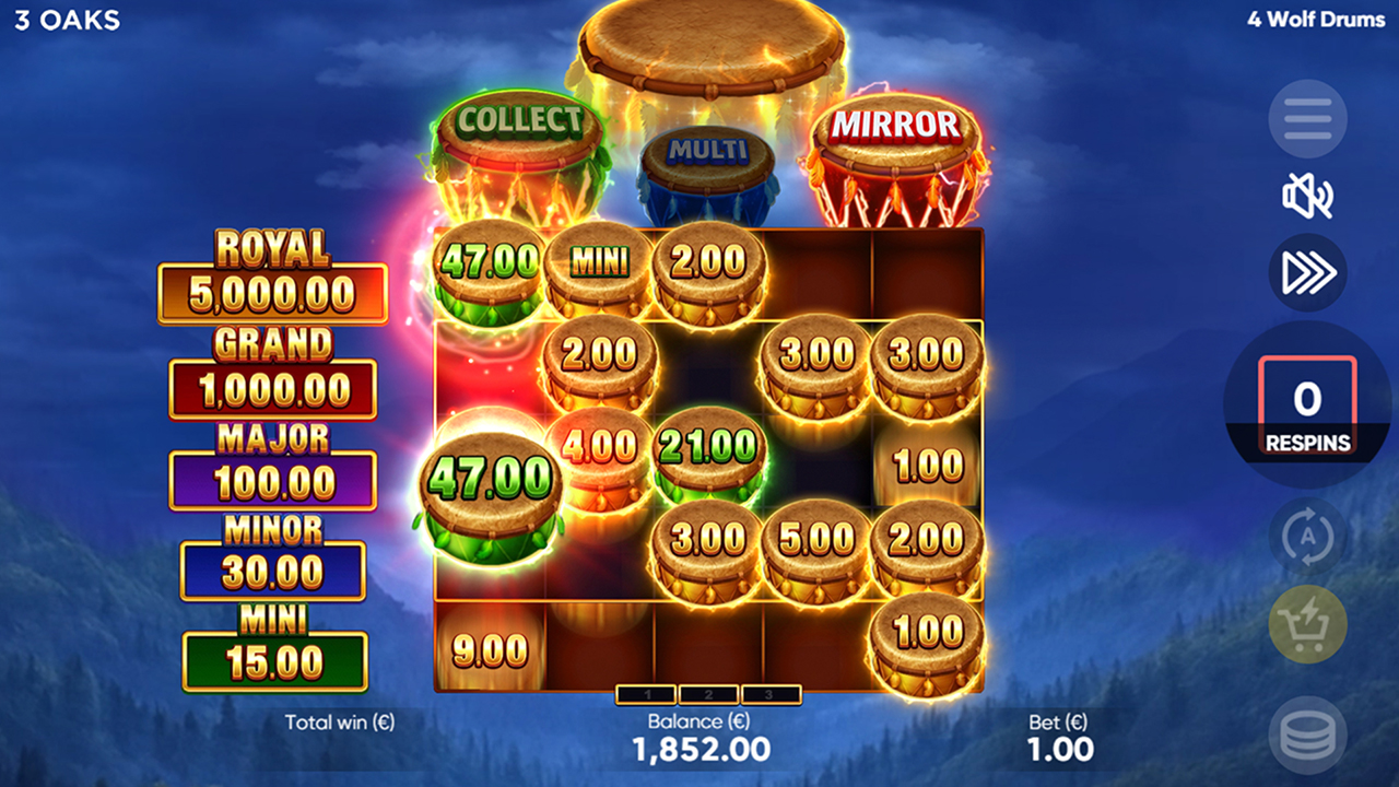 4 Wolf Drums - 3 Oaks Gaming
